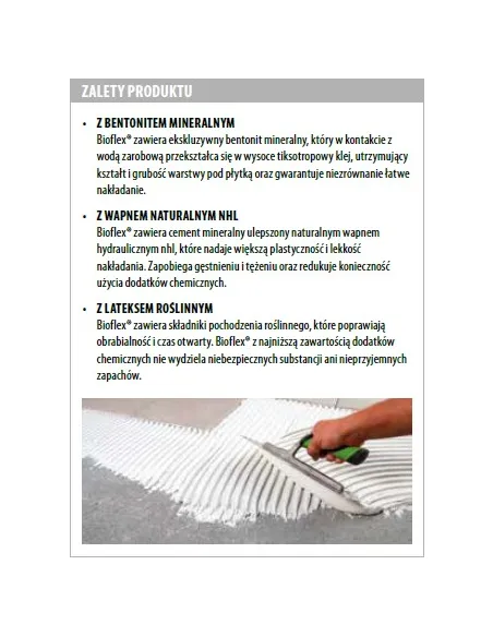 KERAKOLL Bioflex - klej do płytek, elastyczny, mineralny, duże formaty, podłogi ogrzewane