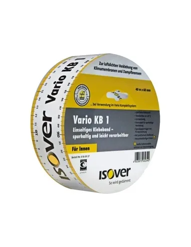 ISOVER Vario KB1 Jednostronna Taśma do Folii Paroizolacyjnej 60mm x 40m
