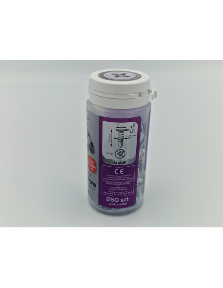 IDS Wkręty Samowiercące SlimHead Ultra 4,2x13mm 250szt. Płaski Łeb 0,7mm plus BIT PH2