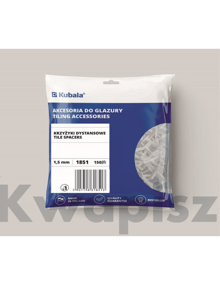 Kubala Krzyżyki dystansowe do płytek 1,5 mm, 150 szt.