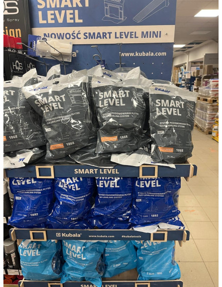 Kubala Smart Level klipsy 2 mm, 800 szt. + wiadro 20 l, system poziomowania płytek