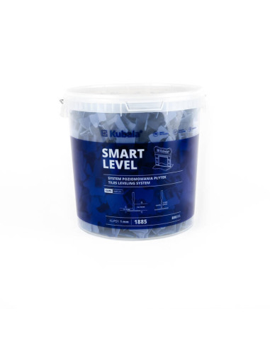 Kubala SMART LEVEL klipsy 1.0mm 800 szt. + wiadro 20L do poziomowania płytek 1869
