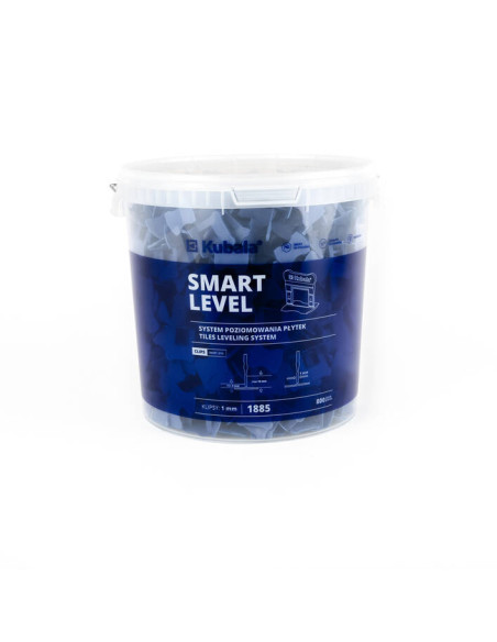Kubala SMART LEVEL klipsy 1.0mm 800 szt. + wiadro 20L do poziomowania płytek 1869