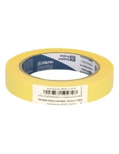 BLUE DOLPHIN taśma papierowa żółta malarska 19mm x 50m do maskowania HMTSTY_04727