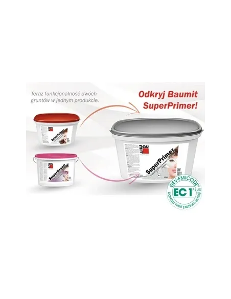 BAUMIT SuperPrimer 20kg - Grunt Kontaktowy na Trudne i Niechłonne Podłoża (0203050020)