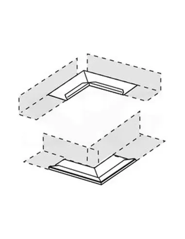 KCS Narożnik wewnętrzny do profili przyściennych 24mm / Inside corner 24mm 109102