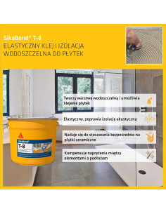 Sika SikaBond T8 wodoszczelny klej elastyczny beż 10l cena 2