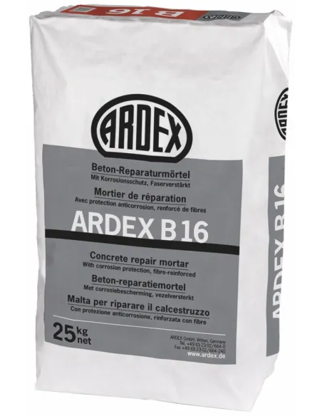 ARDEX B 16 Cementowa zaprawa R4 do napraw konstrukcyjnych z ochroną antykorozyjną