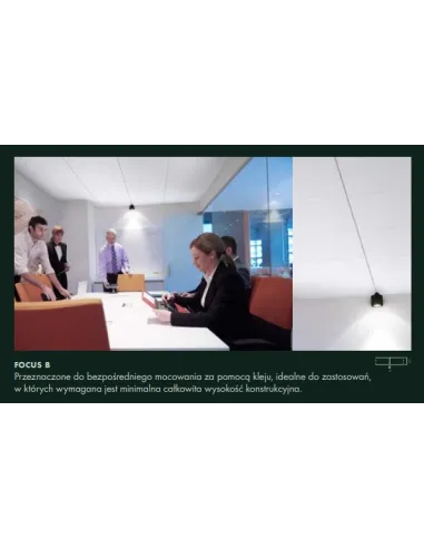 Ecophon Focus płyty sufitowe, różne krawędzie, kolory, 1m2