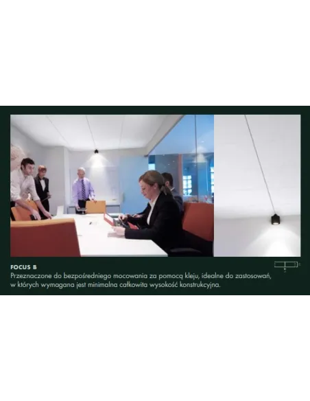 Ecophon Focus płyty sufitowe, różne krawędzie, kolory, 1m2