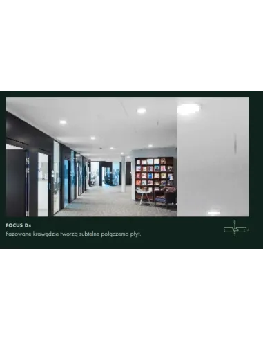 Ecophon Focus płyty sufitowe, różne krawędzie, kolory, 1m2