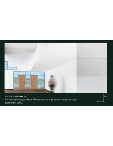 Ecophon Focus płyty sufitowe, różne krawędzie, kolory, 1m2