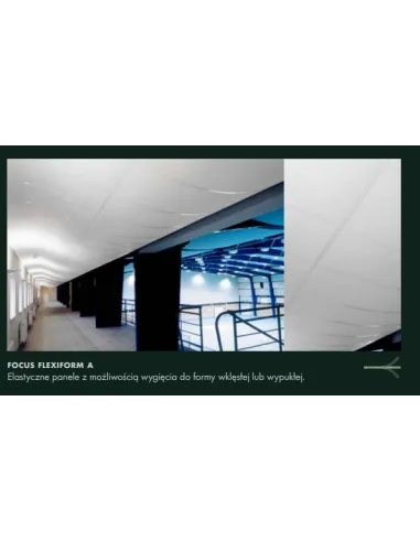 Ecophon Focus płyty sufitowe, różne krawędzie, kolory, 1m2
