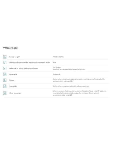 Rockfon Tropic gładka, biała płyta sufitowa