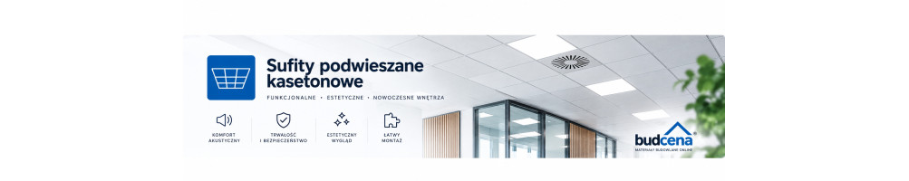 Sufity podwieszane kasetonowe