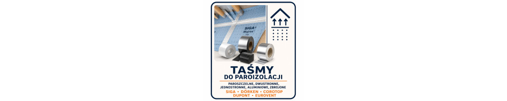 Taśmy do paroizolacji i folii dachowych | Sklep BUDCENA.pl