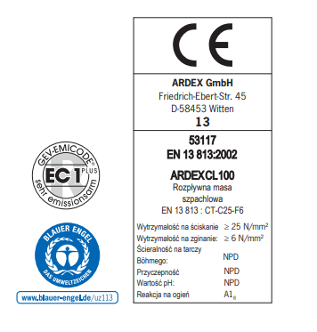 Ardex CL 100 doskonaly samopoziom