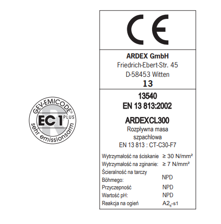 Masa wyrównująca do użytku profesjonalnego. Doskonała do jastrychów, pod okładziny ceramiczne, kamienne, betonowe i inne.